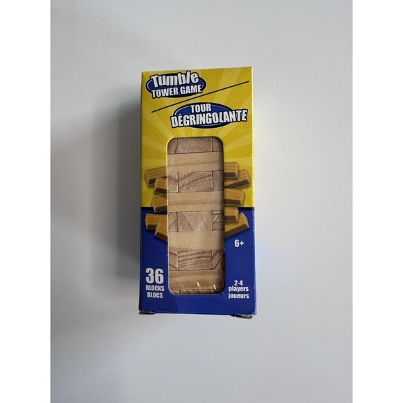 Tumble Tower Other - Tumble Tower Stacking Game FALL WOOD Blocks SET TOY 36 Pieces Travel New